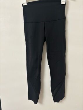 lululemon athletica Black Leggings with Silver Logo